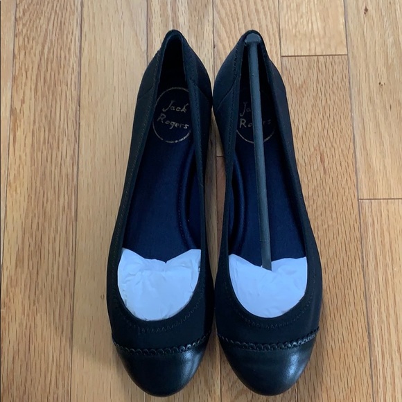 Jack Rogers Shoes - Jack Rogers Bree Stretch Black Ballet Flat - NIB